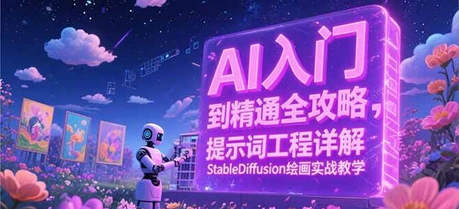 AI入门到精通全攻略，提示词工程详解，StableDiffusion绘画实战教学 - 福缘创业网