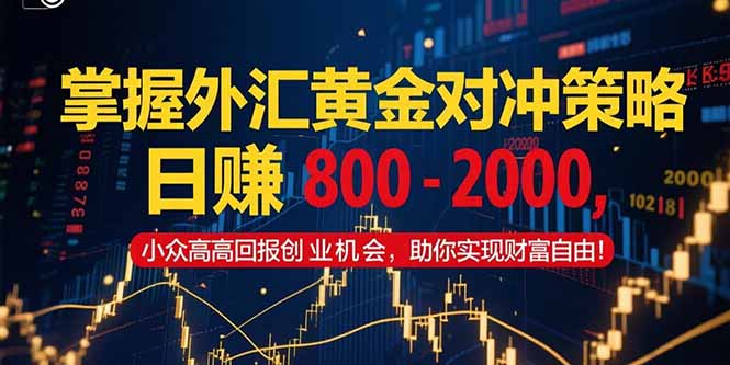 掌握外汇黄金对冲策略，日赚 800 – 2000，小众高回报创业机会，助你实... - 中创网