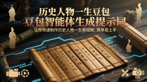 历史人物一生豆包智能体生成提示词，让你快速制作历史人物一生类视频，简单易上手 - 冒泡网赚