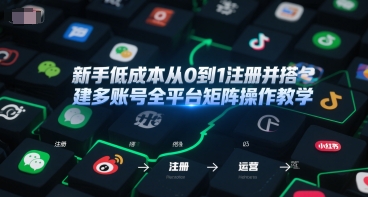 新手低成本从0到1注册并搭建多账号全平台矩阵操作教学，手机号-邮箱-IP-工具 - 冒泡网赚