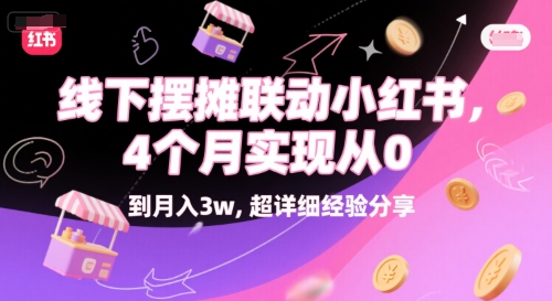 线下摆摊联动小红书，4 个月实现从 0 到月入3w，超详细经验分享 - 冒泡网赚