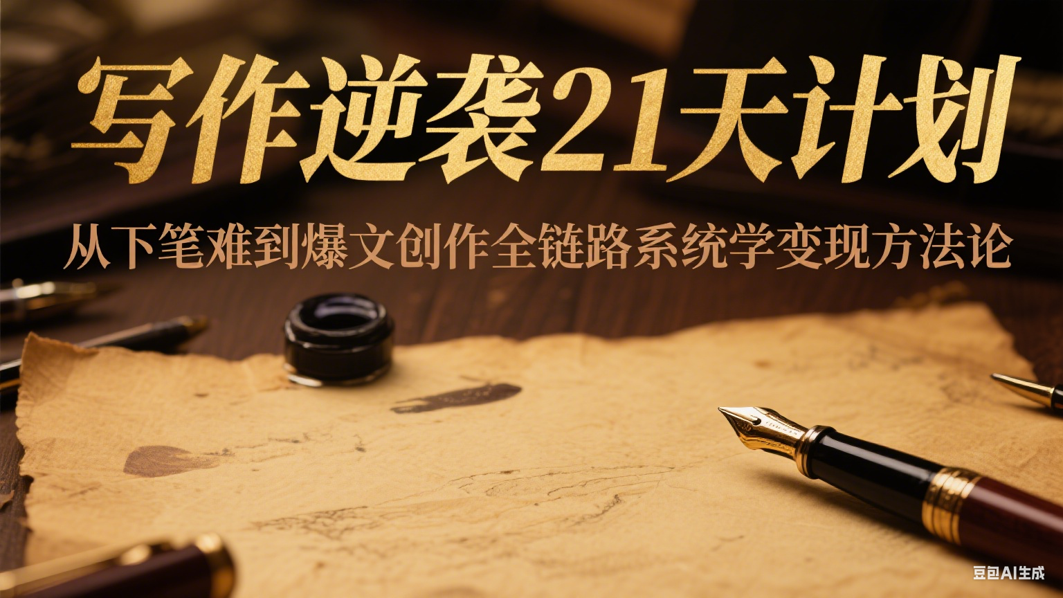 写作逆袭21天计划：从下笔难到爆文创作全链路系统学变现方法论 - 福缘创业网