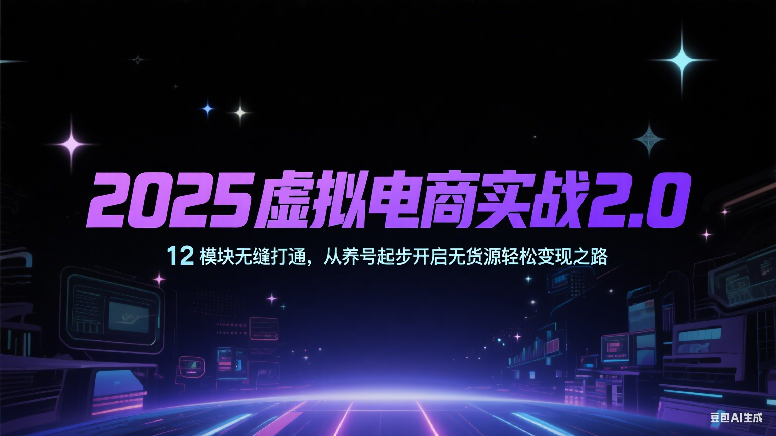 2025虚拟电商实战2.0，12模块无缝打通，从养号起步开启无货源轻松变现之路 - 福缘创业网