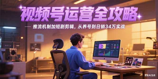 2025视频号运营全攻略，推流机制加短剧剪辑，从养号到日销34万实战 - 中创网