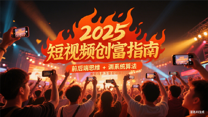 2025短视频创富指南，前后端思维 + 系统算法，教你月入过万变现路径 - 福缘创业网