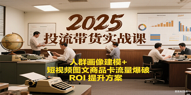 2025投流带货实战课：人群画像建模+短视频图文商品卡流量爆破ROI提升方案 - 福缘创业网