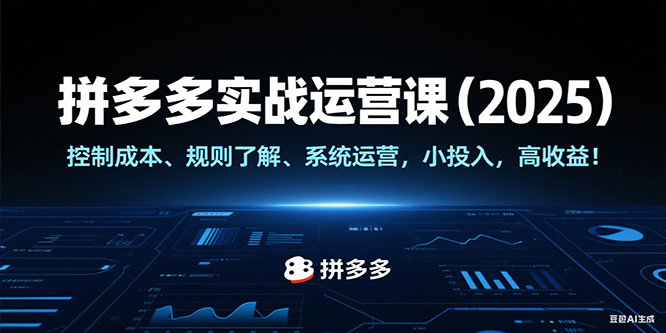 拼多多实战运营课，控制成本、规则了解、系统运营，小投入，高收益！ - 福缘创业网