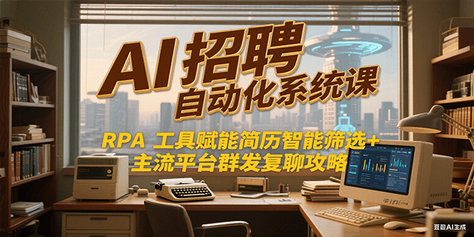 AI招聘自动化系统课，RPA工具赋能简历智能筛选+主流平台群发复聊全攻略 - 福缘创业网