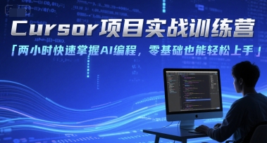 Cursor项目实战训练营，两小时快速掌握AI编程，零基础也能轻松上手 - 冒泡网赚