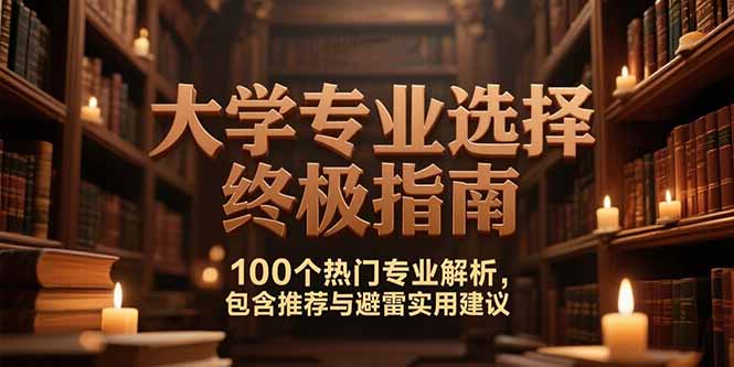 付费文：大学专业选择终极指南,100个热门专业解析,包含推荐与避雷实用建议 - 中创网