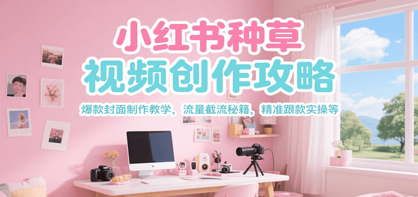 小红书种草视频创作攻略，爆款封面制作教学 ，流量截流秘籍 ，精准跟款实操等 - 福缘创业网