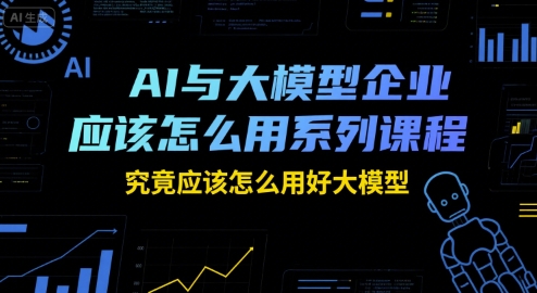 AI与大模型企业应该怎么用系列课程，究竟应该怎么用好大模型 - 冒泡网赚