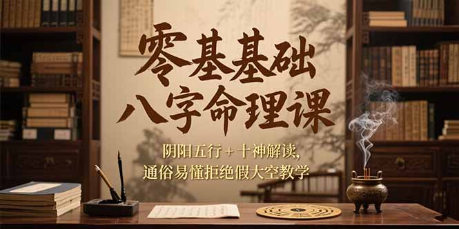 零基础八字命理课，阴阳五行+十神解读，通俗易懂拒绝假大空教学 - 中创网