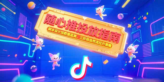 随心推投放指南，脚本设计加数据监测，三阶段自然流拉升策略 - 中创网