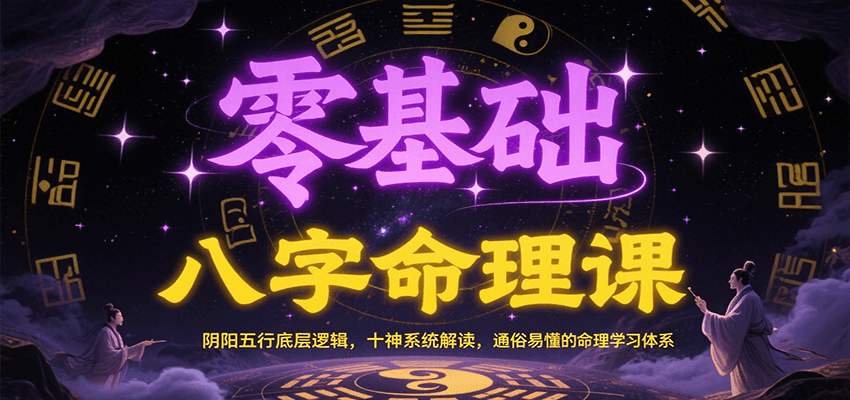 零基础八字命理课：阴阳五行底层逻辑，十神系统解读，通俗易懂的命理学习体系 - 福缘创业网