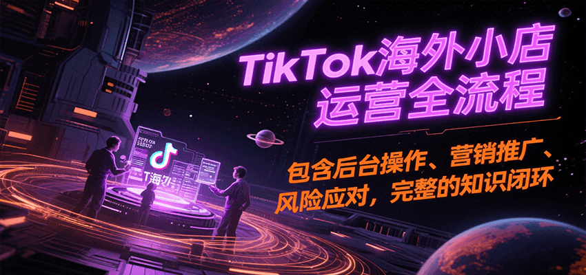 TikTok海外小店运营全流程，包含后台操作、营销推广、风险应对，完整的知识闭环 - 福缘创业网