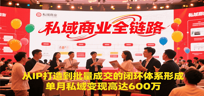 私域商业全链路，从IP打造到批量成交的闭环体系形成，单月私域变现600万 - 福缘创业网