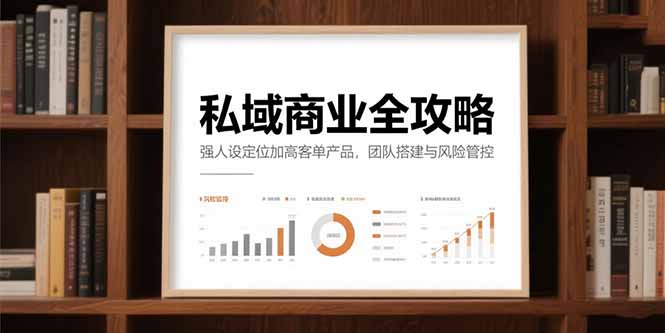 私域商业全攻略，强人设定位加高客单产品，团队搭建与风险管控 - 中创网