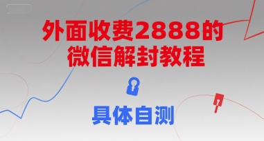 外面收费2888的微信解封教程，具体自测 - 冒泡网赚