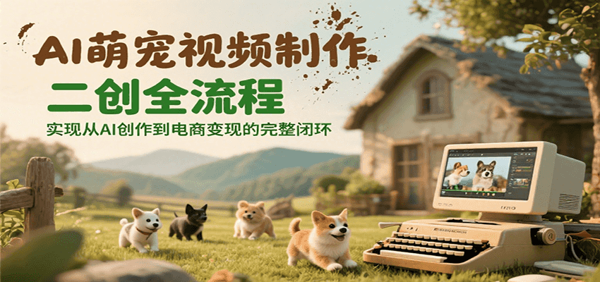 AI萌宠视频制作二创全流程，实现从AI创作到电商变现的完整闭环 - 福缘创业网