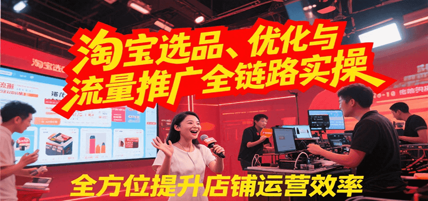 淘宝选品、优化与流量推广全链路实操，全方位提升店铺运营效率 - 福缘创业网