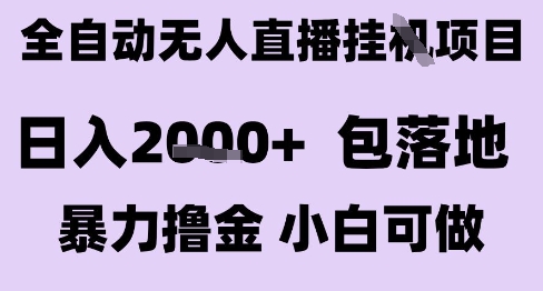 最新全自动抖音无人直播挂G项目，日入2k+ 包落地暴力撸金，小白可做 - 冒泡网赚
