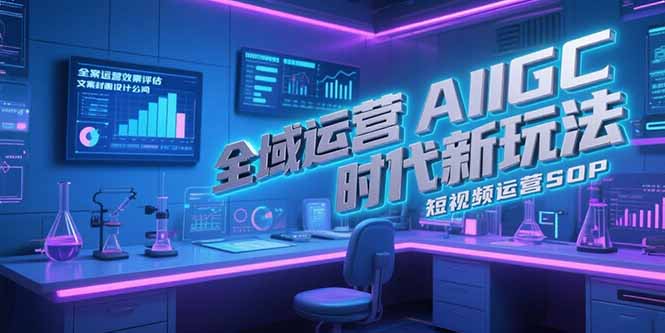 全域运营AIGC时代新玩法，文案封面设计公式，短视频运营SOP - 中创网