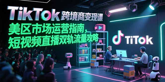 TikTok跨境电商变现课，美区市场运营指南，短视频直播双轨流量攻略 - 中创网
