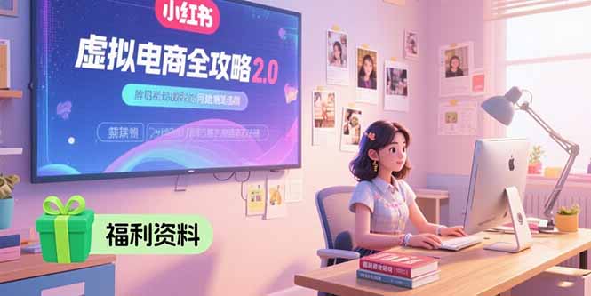 虚拟电商全攻略2.0，开店选品实操流程，账号定位、货源发布、笔记发布技巧 - 中创网