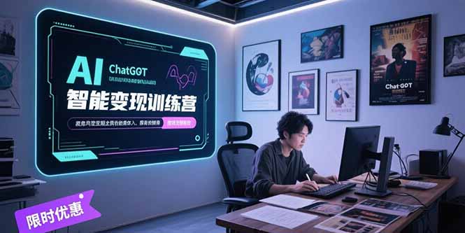 AI智能变现训练营，ChatGPT写作变现，电影解说制作，图文带货方法论 - 中创网