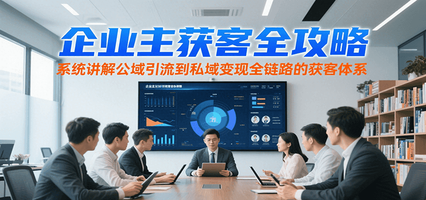 企业主获客全攻略，系统讲解公域引流到私域变现全链路的获客体系 - 福缘创业网