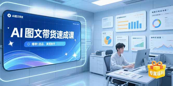 AI图文带货速成课，养号引流秘籍，爆款选品策略，美图制作全流程 - 中创网