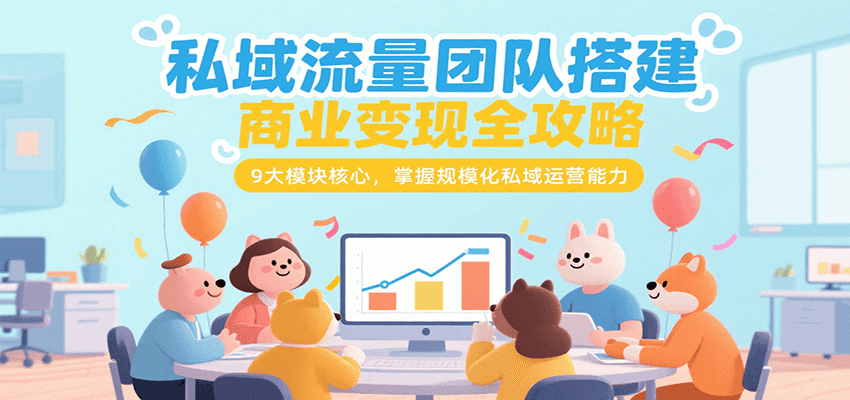 私域流量团队搭建商业变现全攻略，9大模块核心，掌握规模化私域运营能力 - 福缘创业网