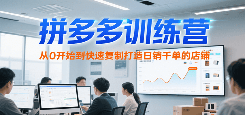拼多多训练营，从0开始到快速复制打造日销千单的店铺 - 福缘创业网