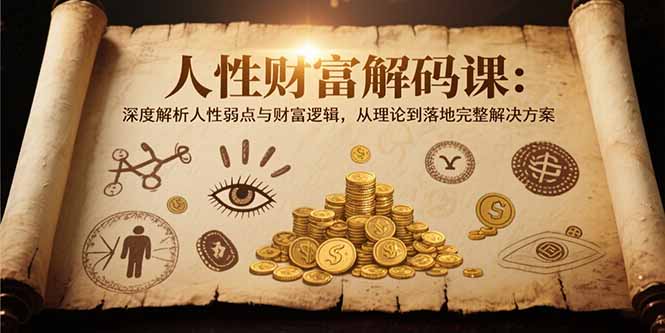 人性财富解码课6.0：深度解析人性弱点与财富逻辑，理论到落地完整解决方案 - 中创网
