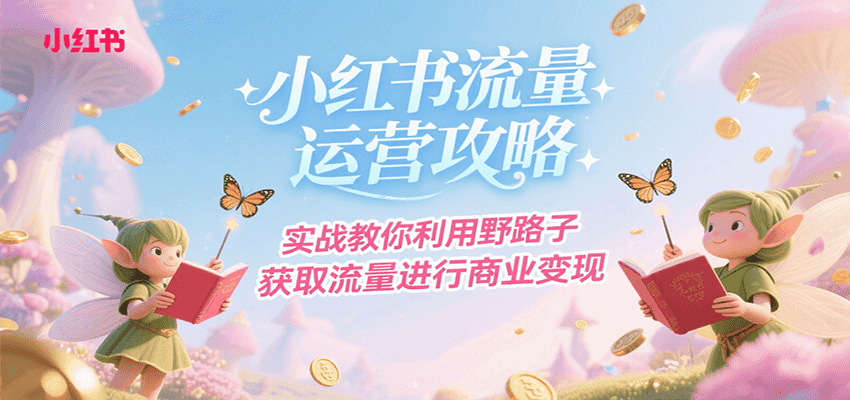 小红书流量运营攻略，实战教你利用野路子获取流量进行商业变现 - 福缘创业网