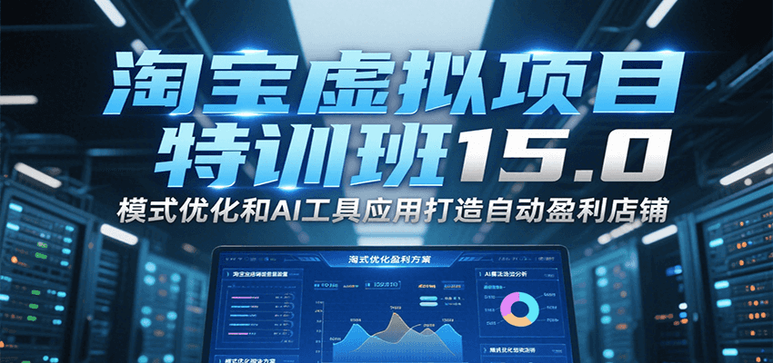 淘宝虚拟项目特训班15.0，模式优化和AI工具应用打造自动盈利店铺 - 福缘创业网