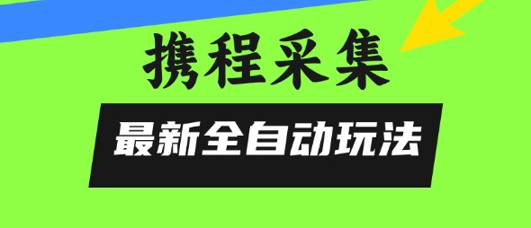 携程信息采集全自动玩法，0风控，无脑开干 - 冒泡网赚