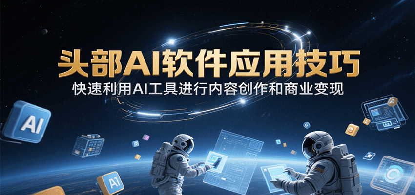 头部AI软件应用技巧，快速利用AI工具进行内容创作和商业变现 - 福缘创业网