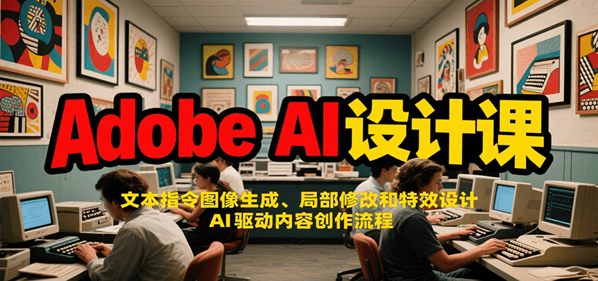 Adobe AI设计课：文本指令图像生成、局部修改和特效设计，AI驱动内容创作流程 - 福缘创业网