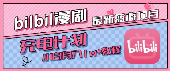 最新蓝海项目，B站充电计划，小白也能月入1w+ - 冒泡网赚