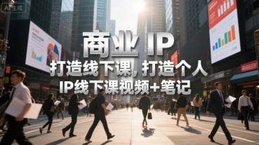 商业IP打造线下课，打造个人 IP线下课视频+笔记 - 冒泡网赚