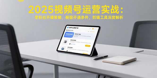 2025视频号运营实战：零粉丝开播策略，橱窗开通条件，剪辑工具深度解析 - 中创网