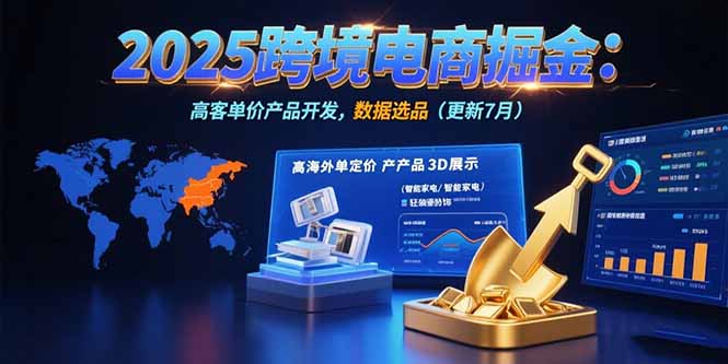 2025跨境电商掘金：蓝海市场定位，高客单价产品开发，数据选品(更新7月) - 中创网