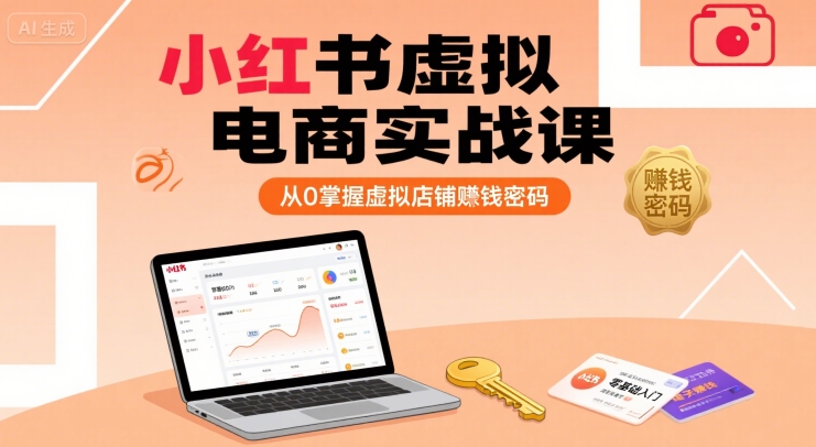 小红书虚拟电商实战课，从0掌握虚拟店铺賺钱密码 - 冒泡网赚