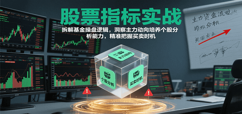 股票指标实战，拆解基金操盘逻辑，洞察主力动向培养个股分析能力，精准把握买卖时机 - 福缘创业网