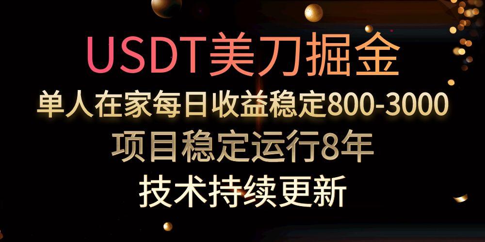 USDT美刀掘金，单人每日收益800-3000，稳定运行8年 - 中创网