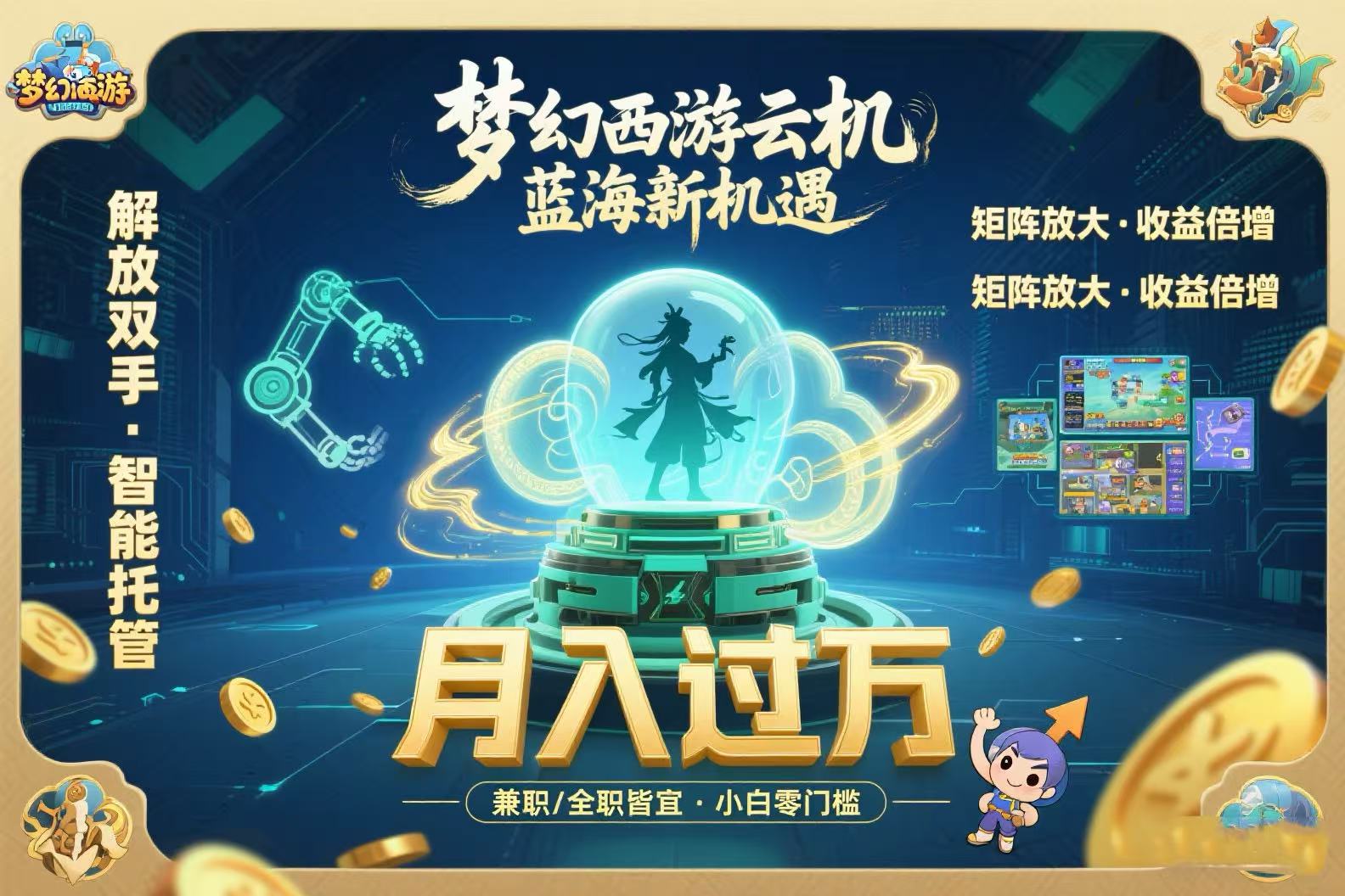 梦幻西游云机最新蓝海玩法  解放双手可矩阵放大 轻松月入过万 小白也可... - 中创网