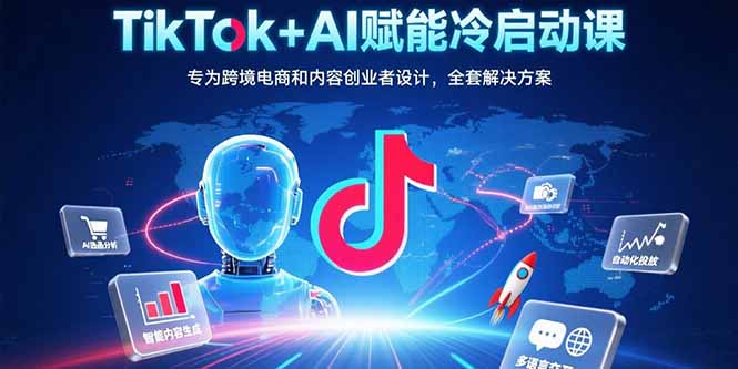 TikTok+AI赋能冷启动课：专为跨境电商和内容创业者设计，全套解决方案 - 中创网