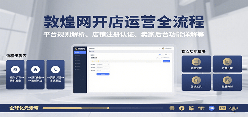 敦煌网开店运营全流程：平台规则解析、店铺注册认证、卖家后台功能详解等 - 福缘创业网